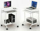 Techly Compact Βάση Δαπέδου Οθόνης έως 27" με Ροδάκια Λευκή
