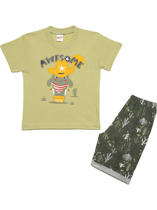 Minerva Kids' Pajamas Summer Green Awesome