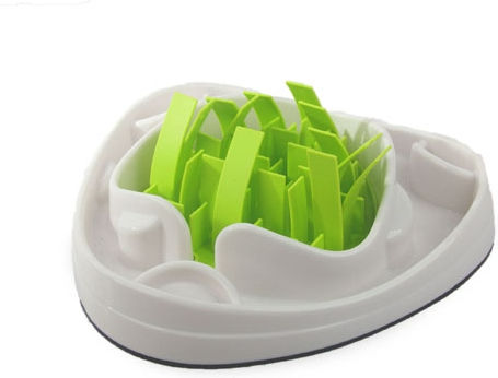 All For Paws Plastic Bowl Food Slow Feeder for Dog & Cat in Green Color