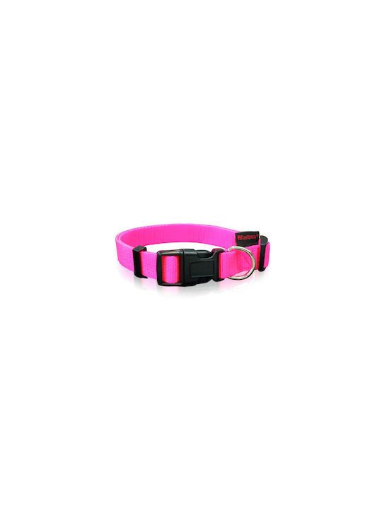 Pet Interest Plain Line Dog Collar Φούξια Small 15mm x 22 - 40cm