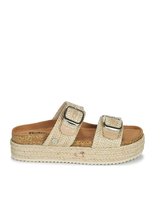 Γυναικεία Σανδάλια Flatforms Μπεζ