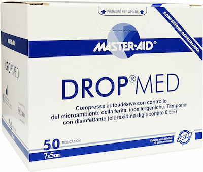 Master Aid Drop Med Plasters 7x5cm 50pcs