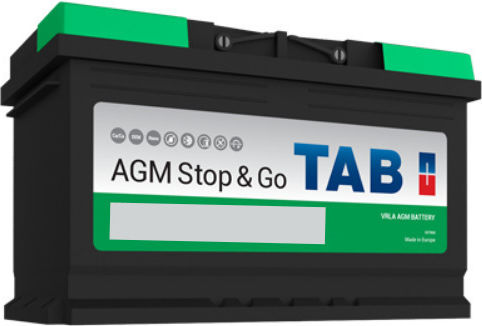 TAB Car Battery AGM Stop Go with 60Ah Capacity and 680A CCA