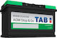 TAB Batterie Auto AGM Stop Go 213060 mit Kapazität 60Ah und CCA 680A