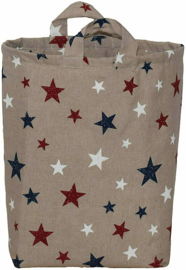 Decocraft Kinder Aufbewahrungssack Faltbar aus Stoff Star Beige 50x20x55cm 1Stück