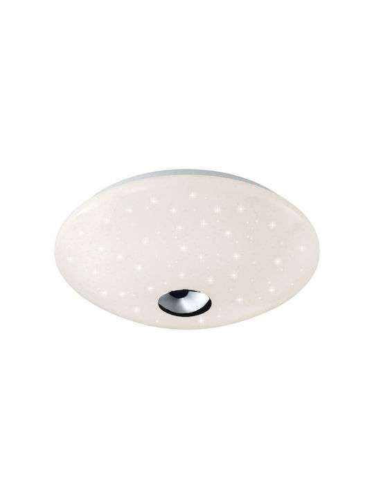 Wofi Focus Μοντέρνα Πλαστική Πλαφονιέρα Οροφής με Ενσωματωμένο LED σε Λευκό χρώμα 32cm