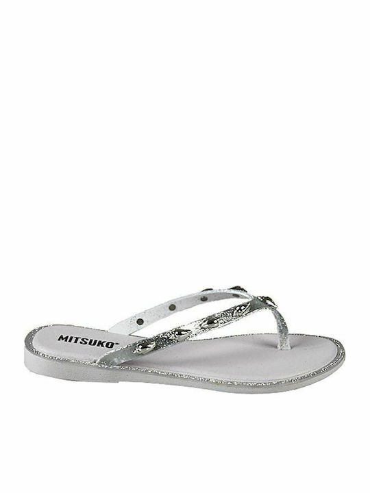 Women's Flip Flops Silver