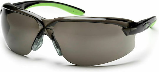 Active Gear Vision Safety Glasses with Gray Tint Lenses