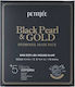 Petitfee Schwarze Perle & Gold Hydrogel Stoff 5 Stück