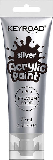 Keyroad Metallic Set Culori Acrilice Pictură în culoarea Argintiu 75ml 1buc