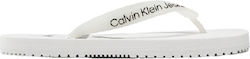 Calvin Klein Monogram Σαγιονάρες σε Λευκό Χρώμα