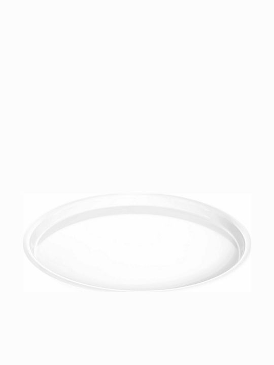 Evivak Plastic Rotund Tavă de Servire în Culoare Alb 35x35cm 407104 1buc