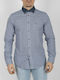 S-Vic Long-sleeved Shirt Checked Navy Blue