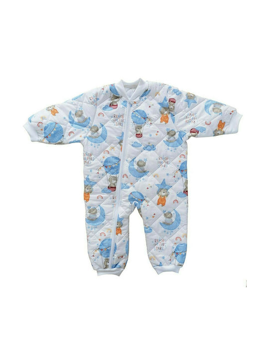 Bunny Bebe Winter Sleeping Bag with Feet Reach For the Stars Sky Blue