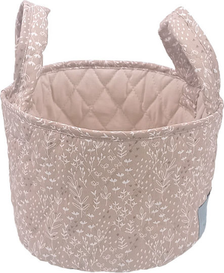 Baby Star Children's Storage Basket made of Fabric Small Fyllomata Pink 1pcs