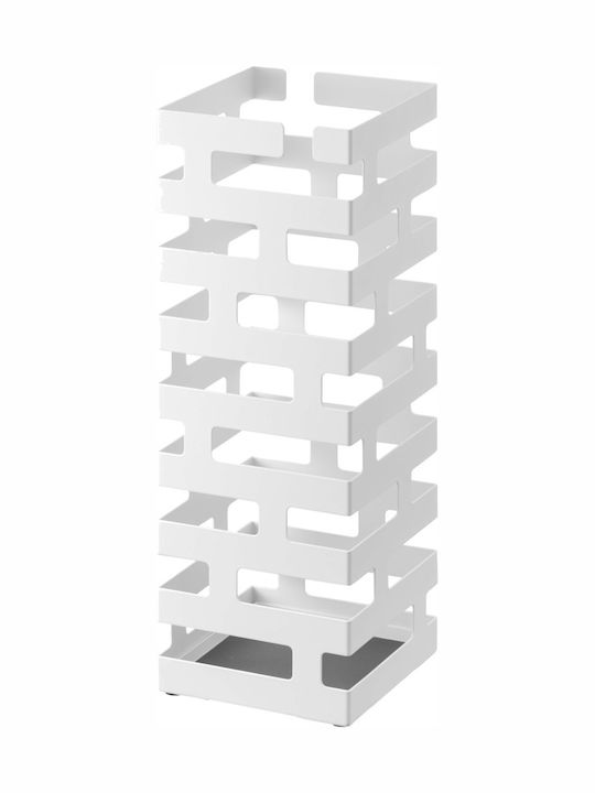 Yamazaki Ομπρελοθήκη Μεταλλική Brick Λευκή 15x15x43cm