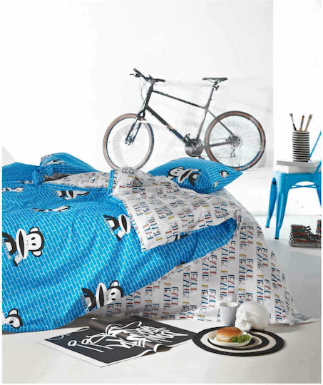 Kentia Παιδικό Κουβερλί Μονό Paul Frank Μπλε 160x260εκ.