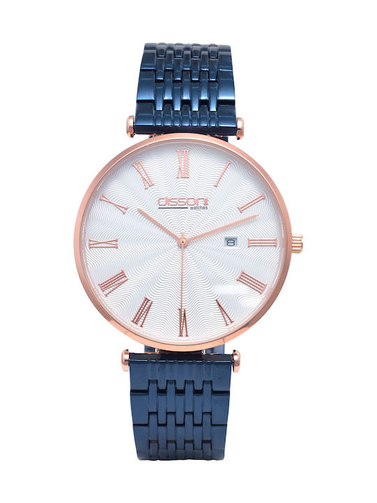 Dissoni Watch with Blue Metal Bracelet