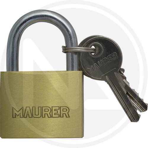 Maurer Padlock Brass with Key 60mm 1pcs