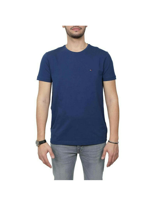 Tommy Hilfiger Ανδρικό T-shirt Indigo Μονόχρωμο