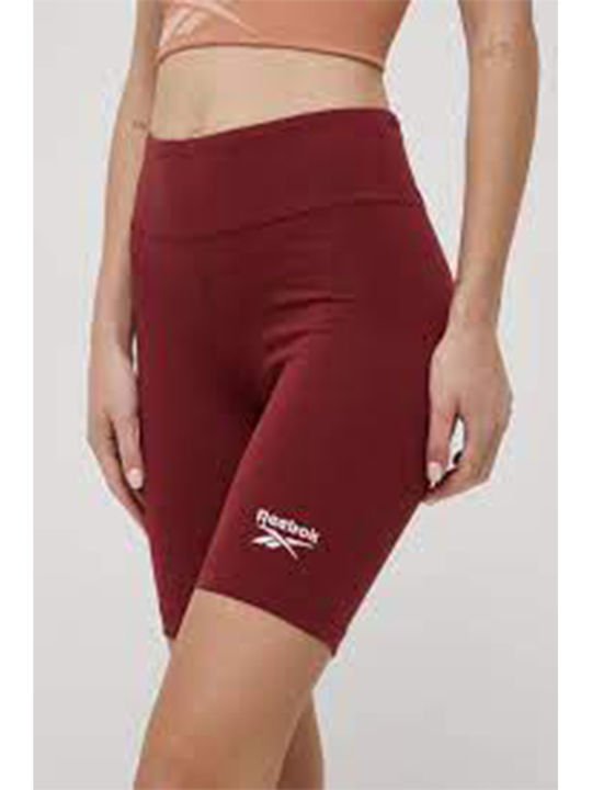 Schulung Frauen Fahrrad Leggings Hochgeschnitten Burgundisch