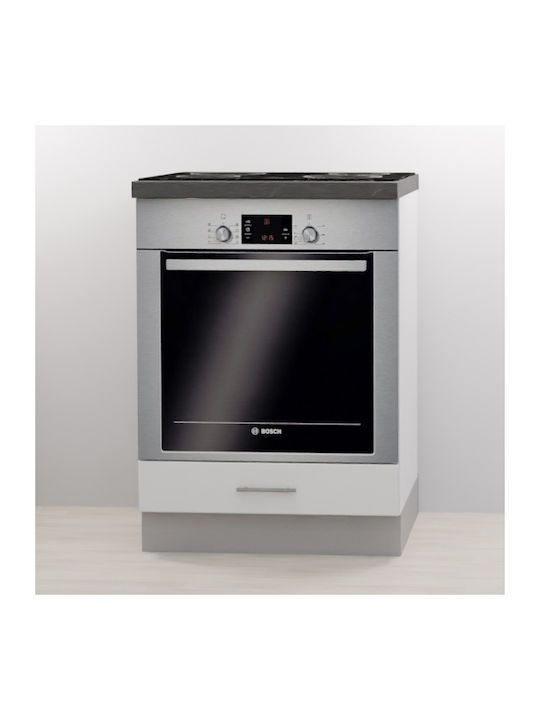Elite Floor Oven Base Cabinets White Soft L60xW48xH82cm