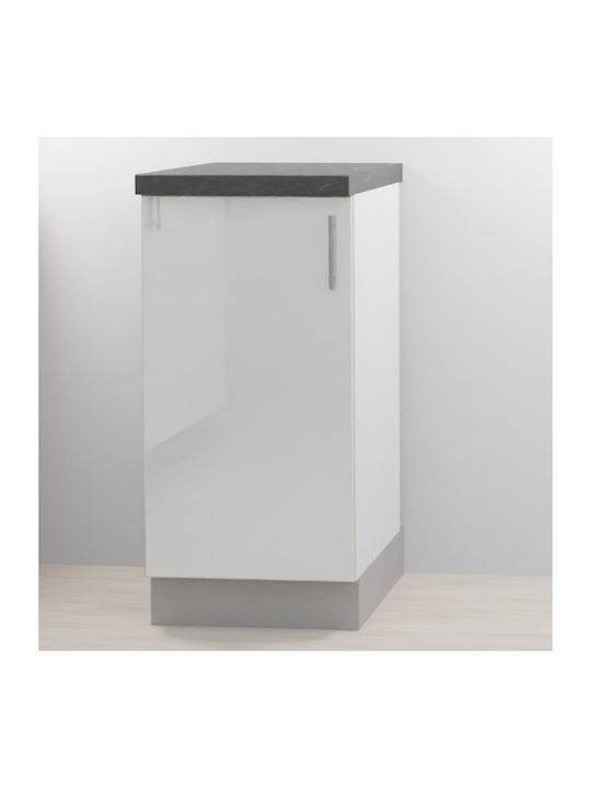 Cabinete de bucătărie de podea Glamour 40x48x82cm White High Gloss