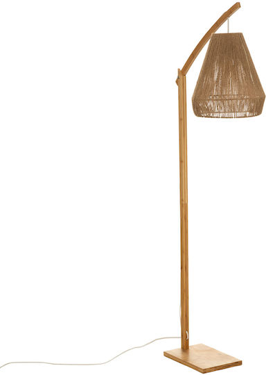 A S Palm Vintage Floor Lamp H158xW30cm. with Socket for Bulb E27 Brown
