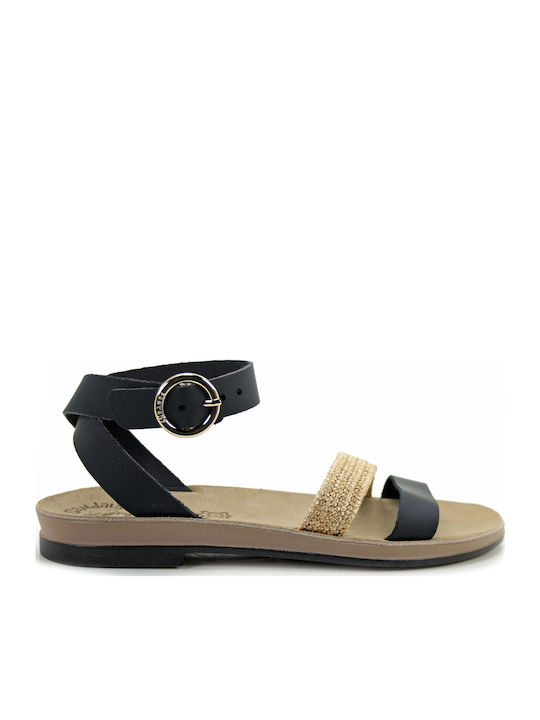 Kendal Sandale Casual Damă Anatomici Din Piele Negre