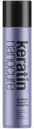 Keratin Nanocure No More Yellow Σαμπουάν Αναδόμησης/Θρέψης & Ενυδάτωσης για Βαμμένα Μαλλιά 500ml