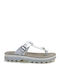 Mirabella Leather Women's Flat Sandals Anatomic Silver Lizard