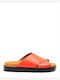 Camper Brutus Leather Women's Flat Sandals In Red Colour