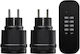 Emos Single Socket with Remote Control and Cable 30m 2pcs
