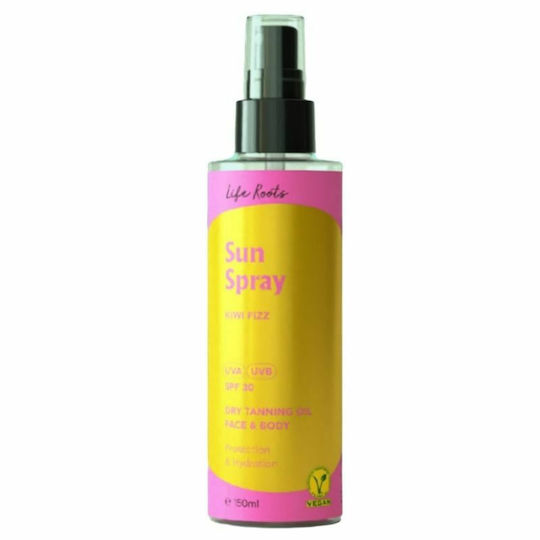 Life Roots Веган Слънцезащитно Масло Kiwi Fizz За Лице И Тяло SPF10 Спрей 150мл