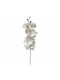 Künstlicher dekorativer Zweig Orchidee White/Yellow 94cm Zaros