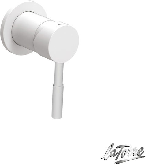 La Torre New Tech Built-in Faucet Mixer for Shower 1 Exit White
