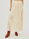 Silvian Heach High Waist Maxi Skirt in Beige color