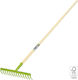 Verdemax 3285 Gartenrechen Bogenharke mit Stiel 14 Zähne