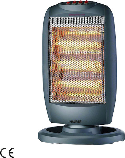 Maurer Halogen Heater with Thermostat 1200W