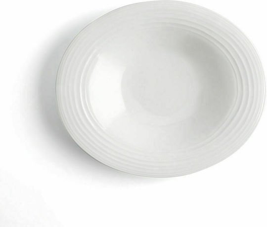 Ariane Plate Shallow Oval Ceramic White 29cm