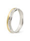 Gold/Weißgold Ring F2527CZ Eternity MASCHIO FEMMINA 14 Karat Ring Größe:41 Steine:Ohne Steine (Stückpreis)