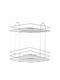 Tekno-Tel 455.BK002 Γωνιακή Επιτοίχια Ραφιέρα Μπάνιου Inox με 2 Ράφια 32x24x30cm Ασημί