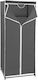Maurer Fabric Wardrobe with Zipper and Shelves in Gray Color 70x45x160cm