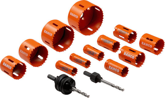 Bahco Set de ferăstraie cu găuri Bimetal cu diametru între 19mm și 76mm pentru Lemn și Metal