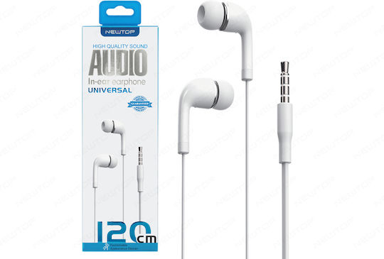 Newtop CF15 In-ear Handsfree με Βύσμα 3.5mm Λευκό