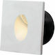 Optonica Square Metallic Recessed Spot with Integrated LED and Natural White Light White 8x8cm. 1pcs
