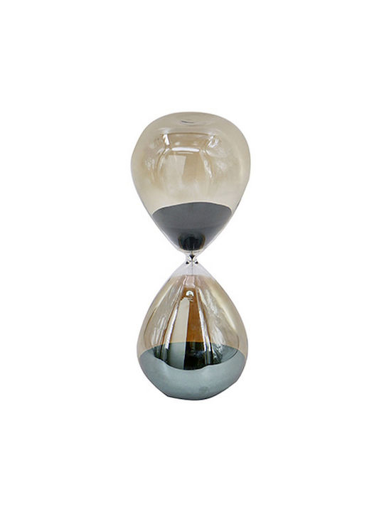Artekko Office Hourglass Decoration from Glass 18x18x45cm in Black color