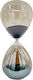 Artekko Office Hourglass Decoration from Glass 18x18x45cm in Black color