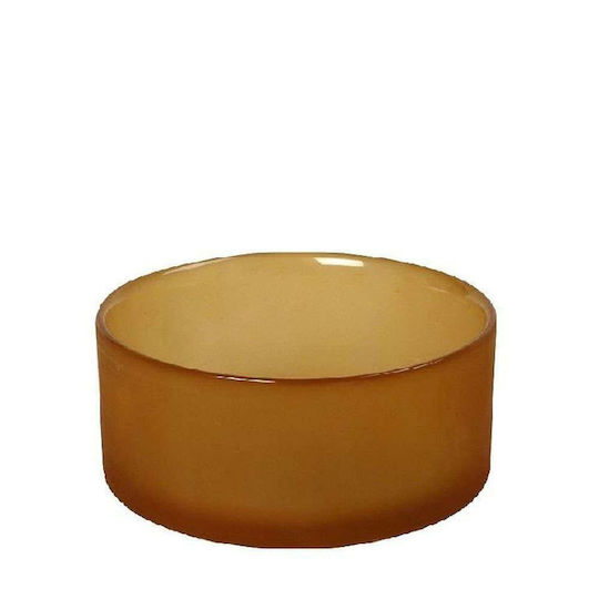 Espiel Caprice Διακοσμητικό Μπωλ Γυάλινο Μουσταρδί 12x12cm