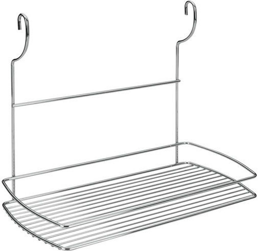 Metaltex 36450115 Wall Mounted Bathroom Shelf Metallic 35x18x30cm Silver
